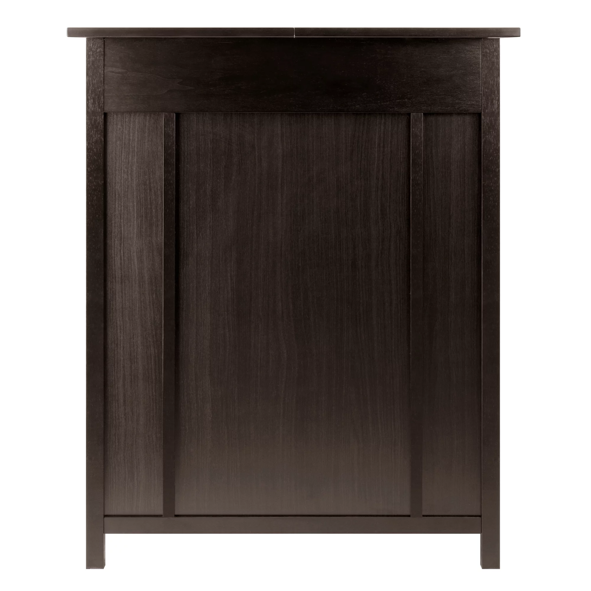 Winsome Yukon Transitional Solid Wood Home Bar Cabinet in Espresso