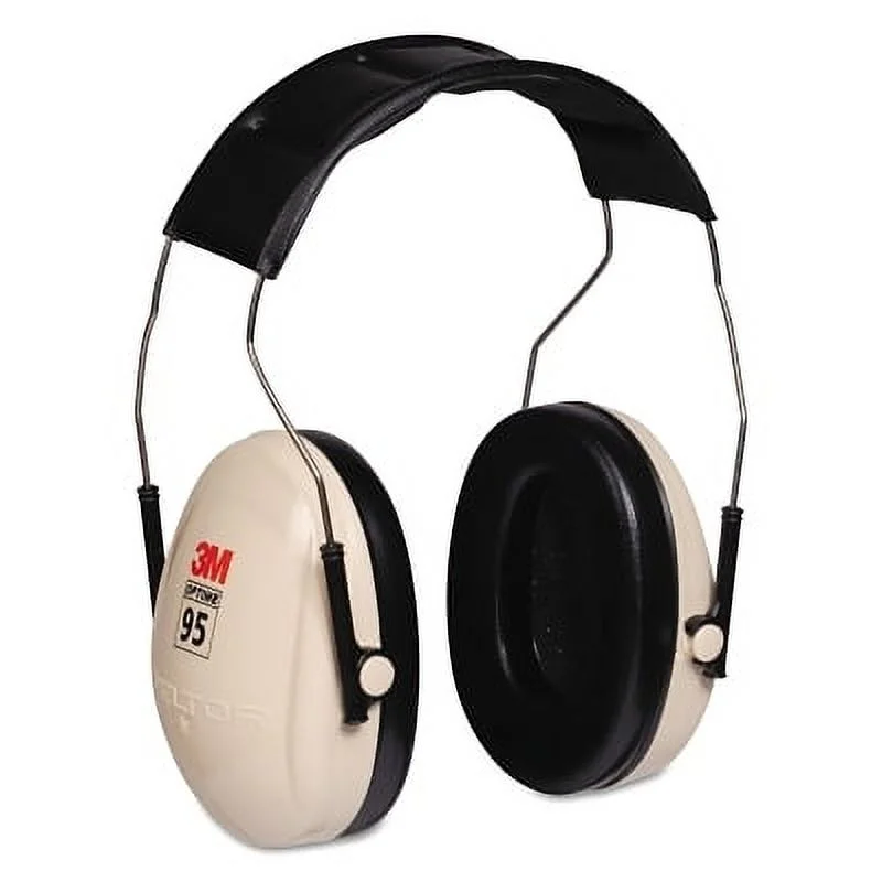 PELTOR Optime 95 Earmuff, 21 dB NRR, White/Black, Over the Head | Bundle of 2 Each