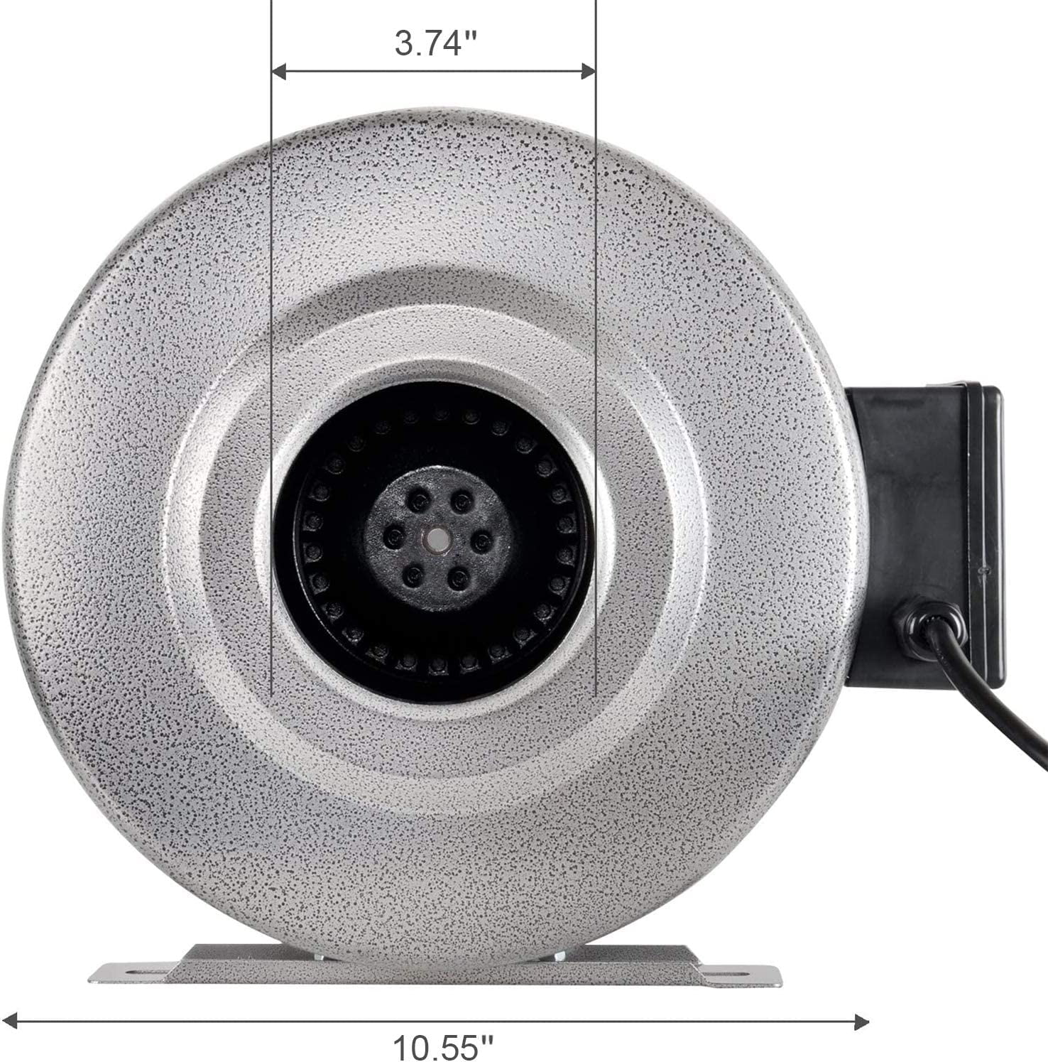 iPower 2-Pack 4 Inch 190 CFM Inline Duct Ventilation Fan HVAC Exhaust Blower for Grow Tent