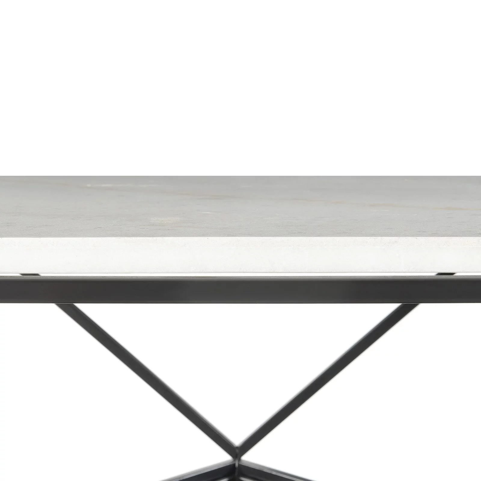 Picket House Furnishings Conner Square Marble Top Coffee Table in White/Black