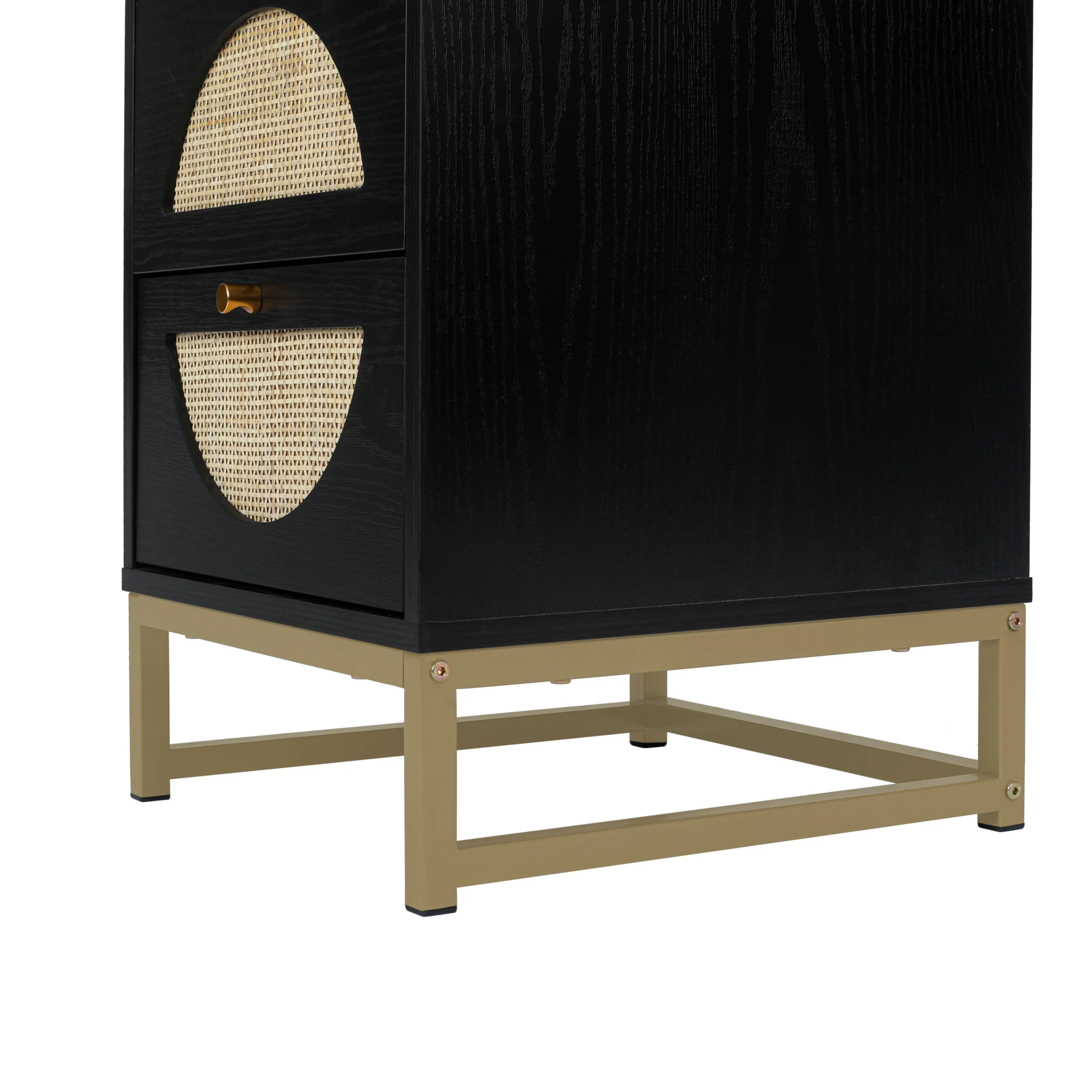 Allen 2 Drawer Nightstand - Black