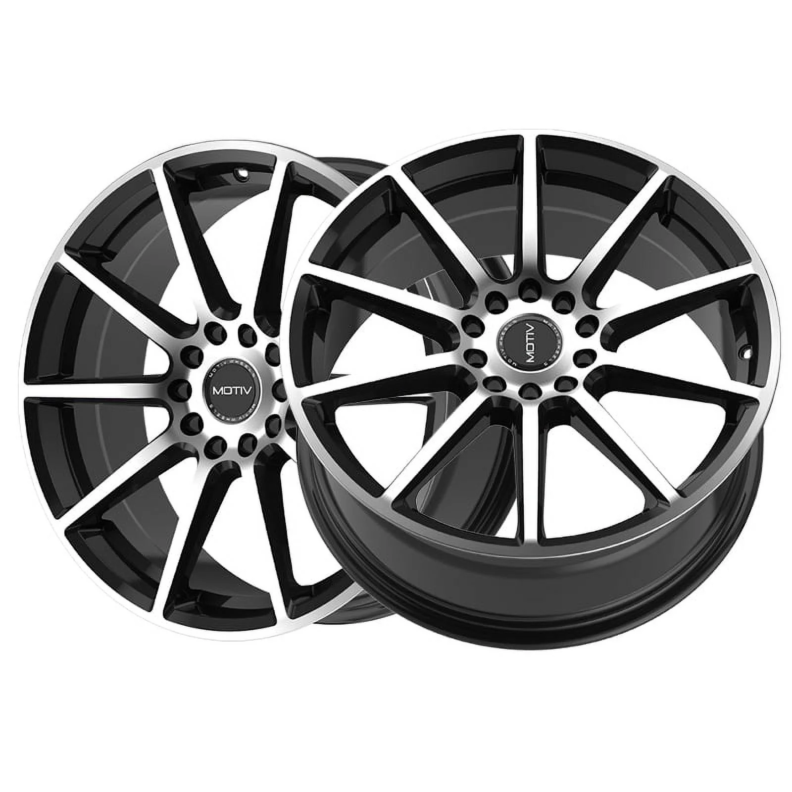 17x7.5 Motiv 431MB Elicit Gloss Black Machined Face Wheel 5x108/5x112 (40mm)