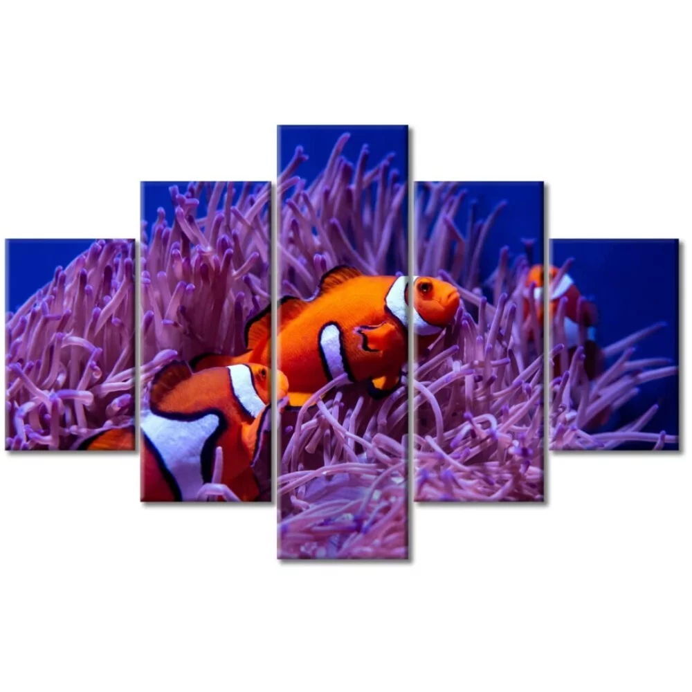 TISHIRON 5PCS Framed Ocean Theme Canvas Wall Art Set,60