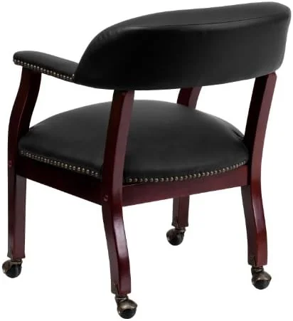 xrboomlife Burgundy LeatherSoft Conference Chair with Casters