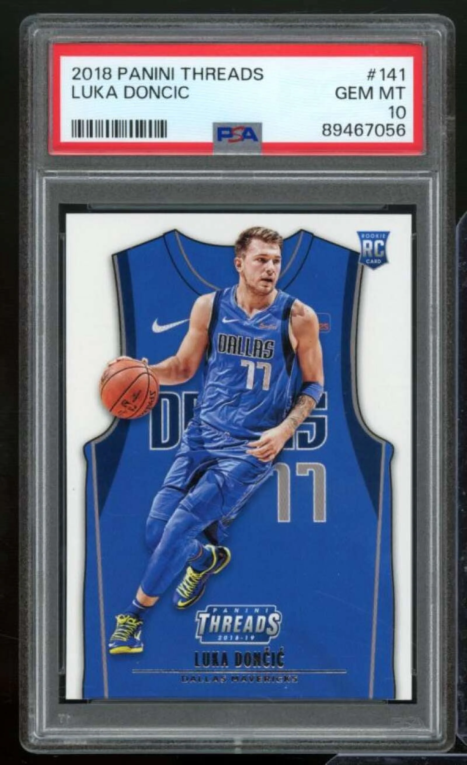 Luka Doncic Rookie Card 2018-19 Panini Threads #141 PSA 10
