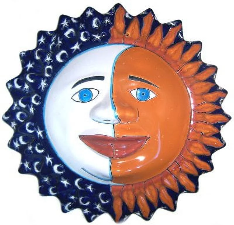 Big Eclipse Talavera Ceramic Sun Face
