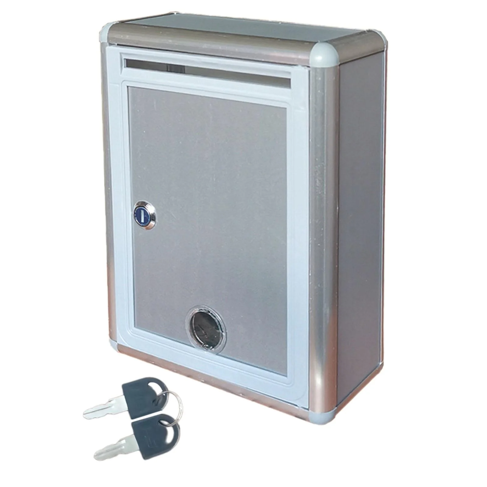 deevoka Ballot Box Storage Container Metal Tip Money Box Charity Collection Donation Box for Bar School Voting Ballots Small