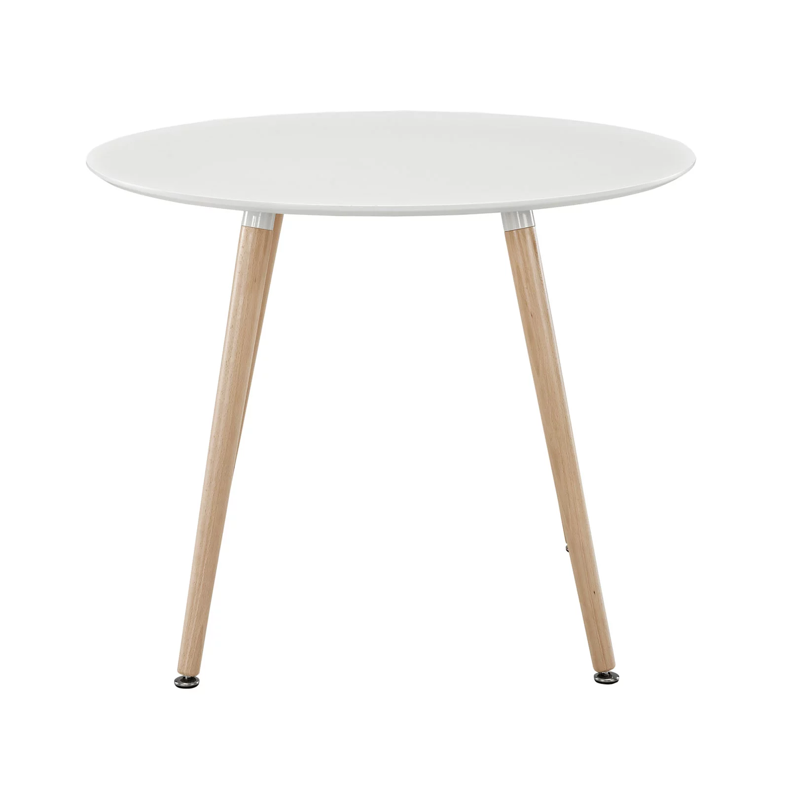 Modern Contemporary Kitchen Wood Circular Dining Table White