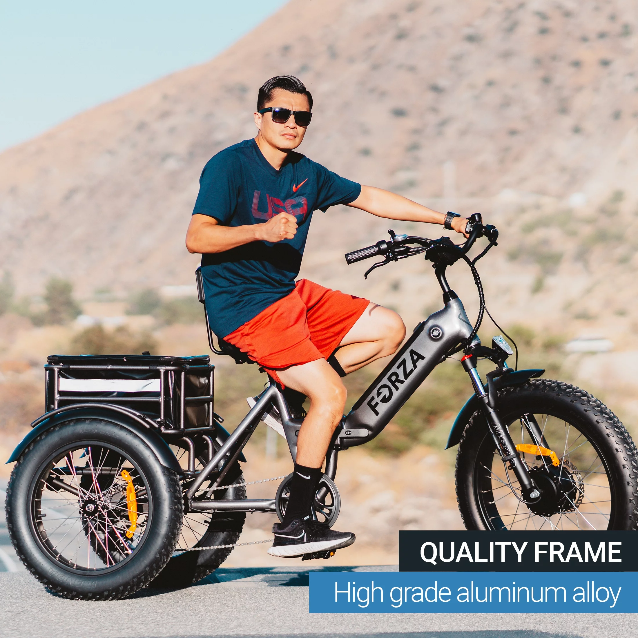 Forza Motorsport Electric Trike for Adults - 3 Wheel Motorized Bicycle 48V 10.4AH Battery, Long Range Tricycle up to 40 Miles, 750W Motorized Three Wheel Bikes with Large Basket