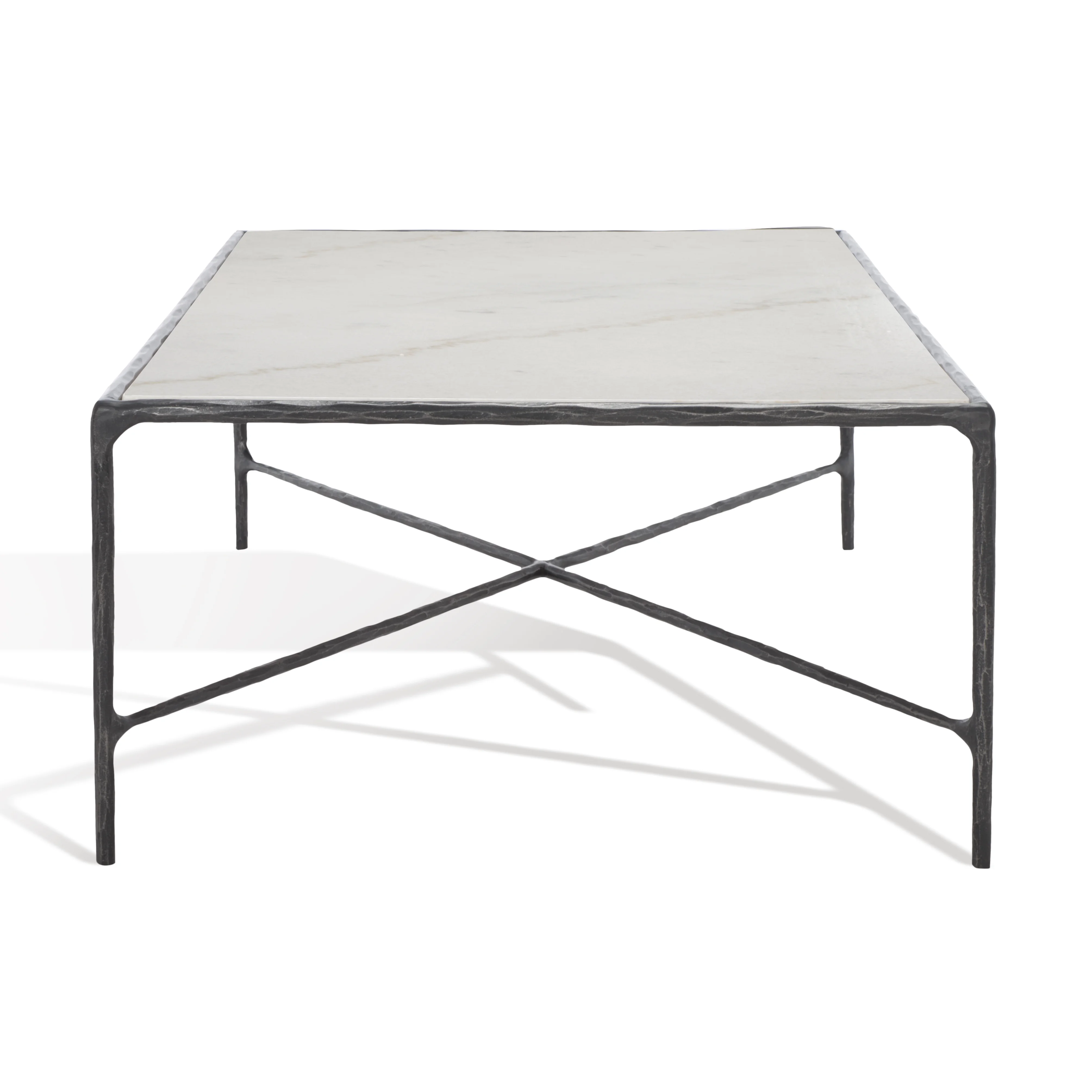 SAFAVIEH Couture Jessa Glam Metal Coffee Table, Black/White