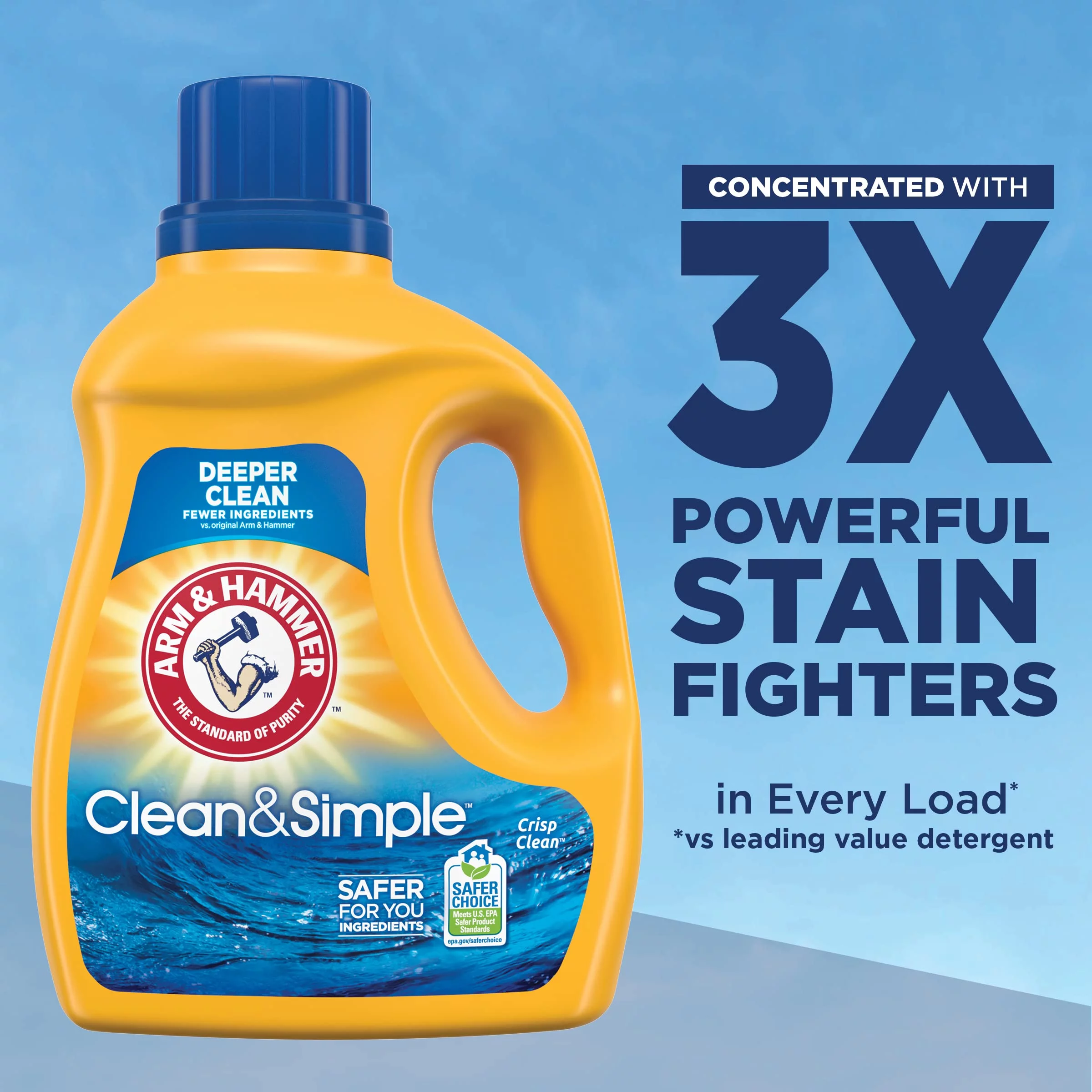 Clean and Simple Liquid Laundry Detergent, (Pack of 3)
