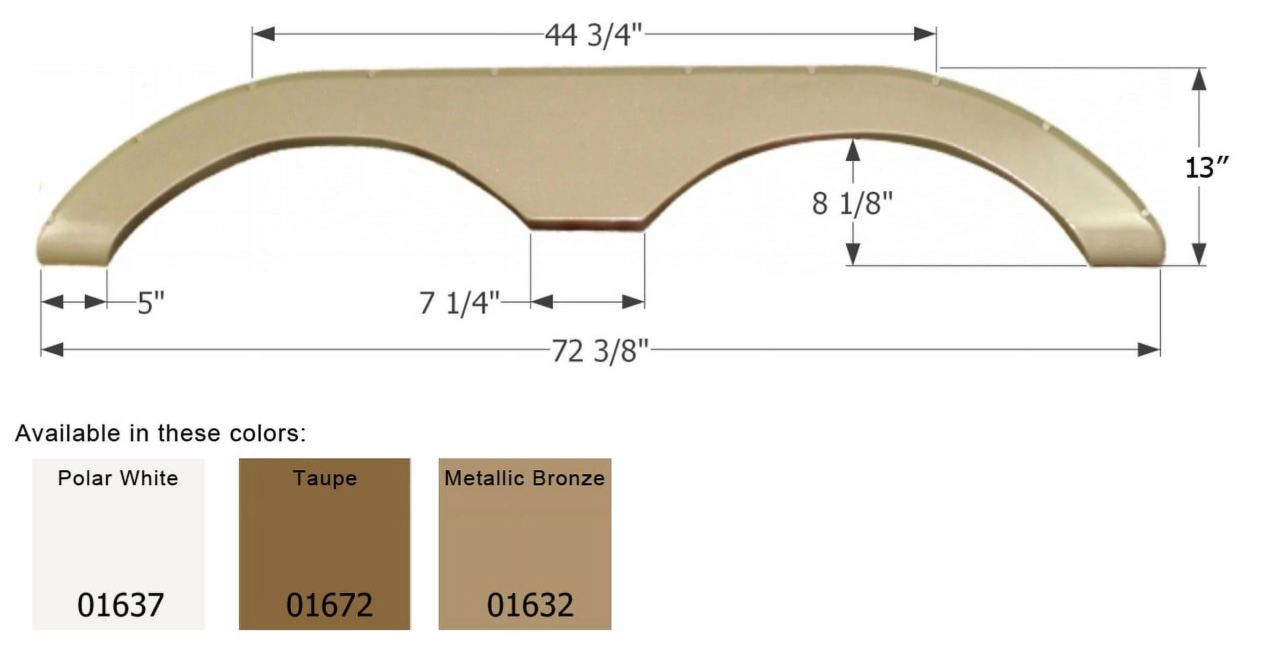 Icon 01632 Tandem Axle Fender Skirt FS774 for Keystone - Metallic Bronze