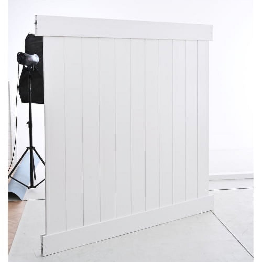 Buumin 2 pcs x Privacy Fence Panels 6ft.H x 6ft.W White Vinyl Fence set of 2 Pcs