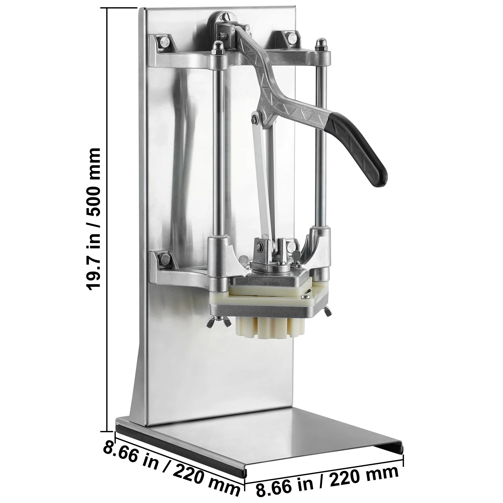 SKYSHALO Commercial Vegetable Dicer French Fry Cutter with 4 Blades Wedge Slicer