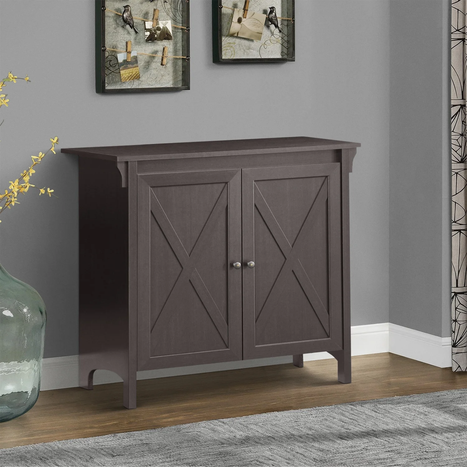 Saint Birch Hawksbury Wood Storage Cabinet Brown