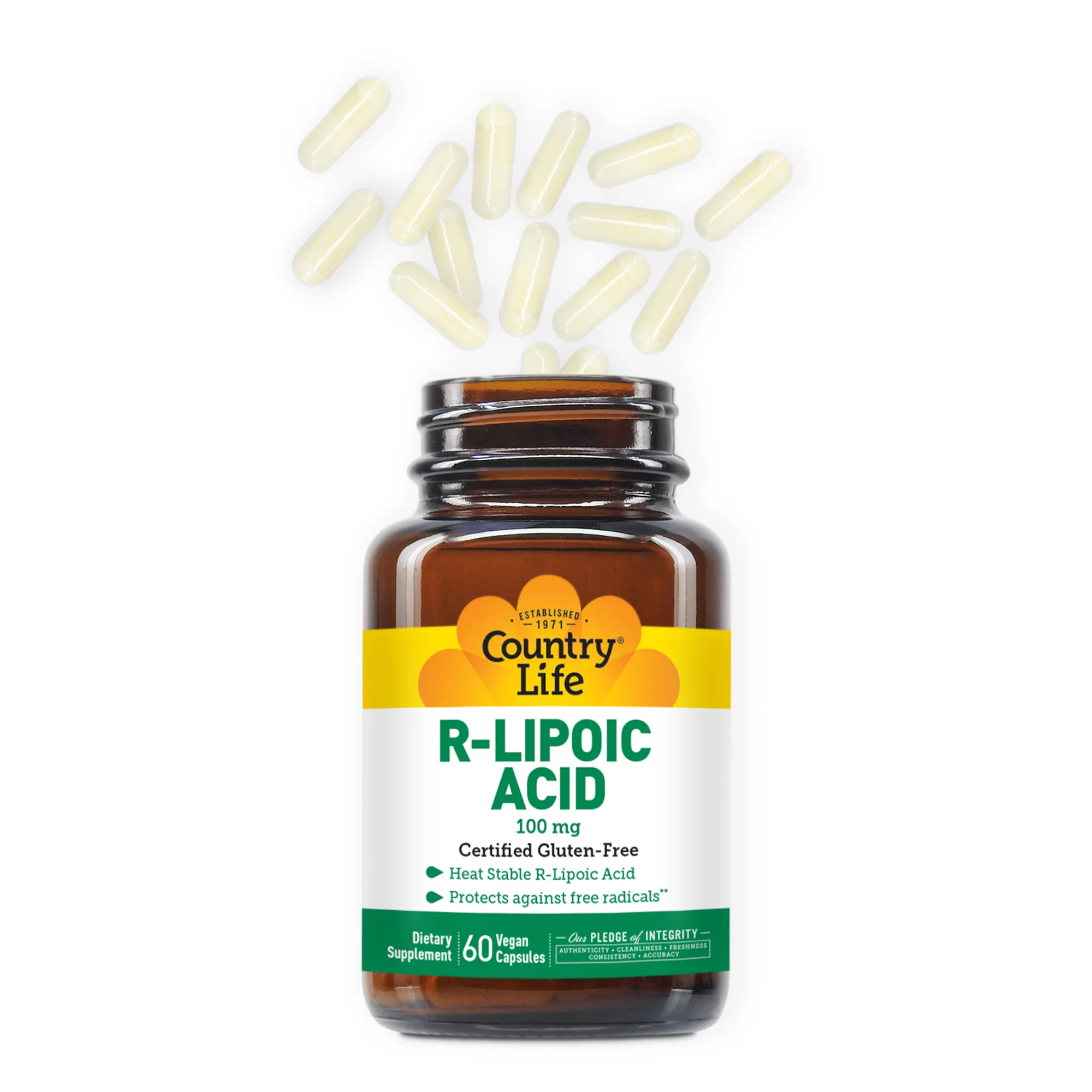 Country Life R-Lipoic Acid, 100 mg, 60 Vegan Capsules