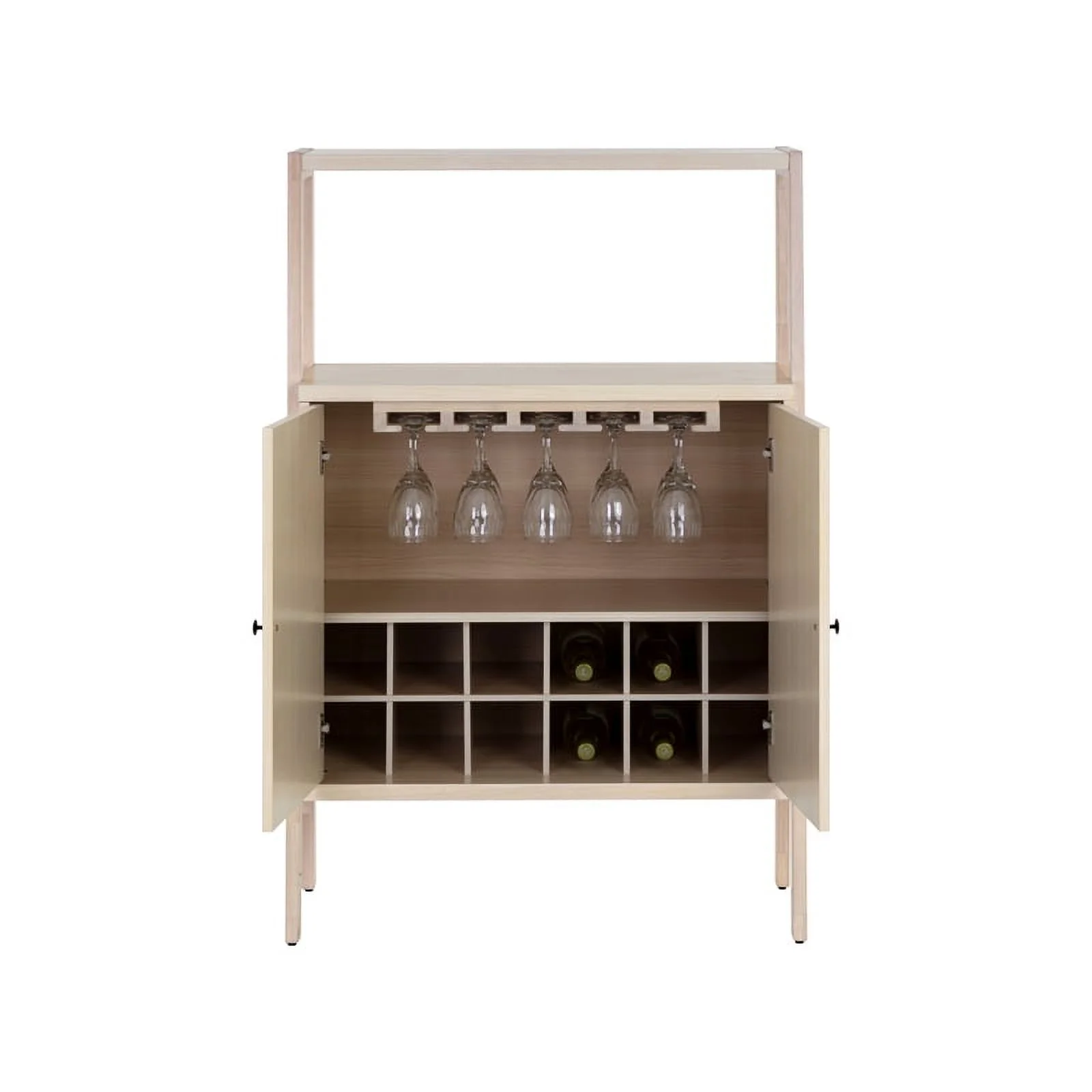 Novak Wooden Wine Cabinet - Natural