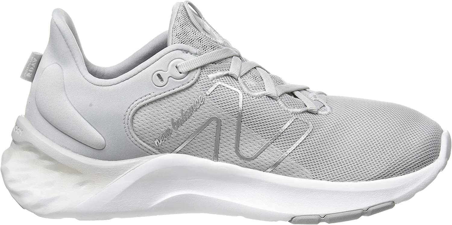 New Balance Womens Fresh Foam Roav V2 Sneaker 7.5 Light Aluminum/White