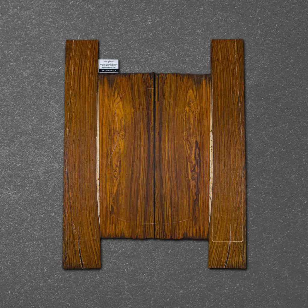 Mexican Cocobolo Acoustic Guitar Back and Sides Dreadnought (DT) Set. – MCDT000154-3.4