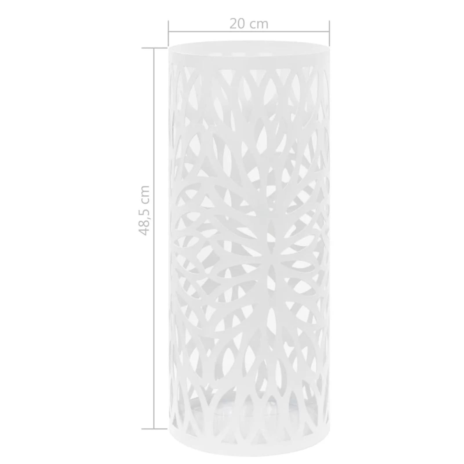 walmeck Umbrella Stand Leaves Steel White