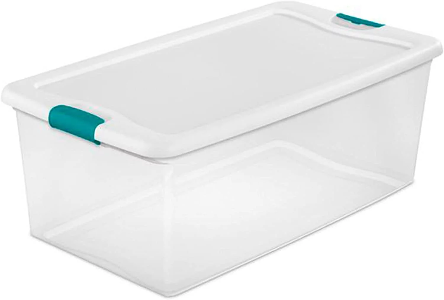 Sterilite 14998004 Plastic Liter Latch Box, Clear, 106 Quarts