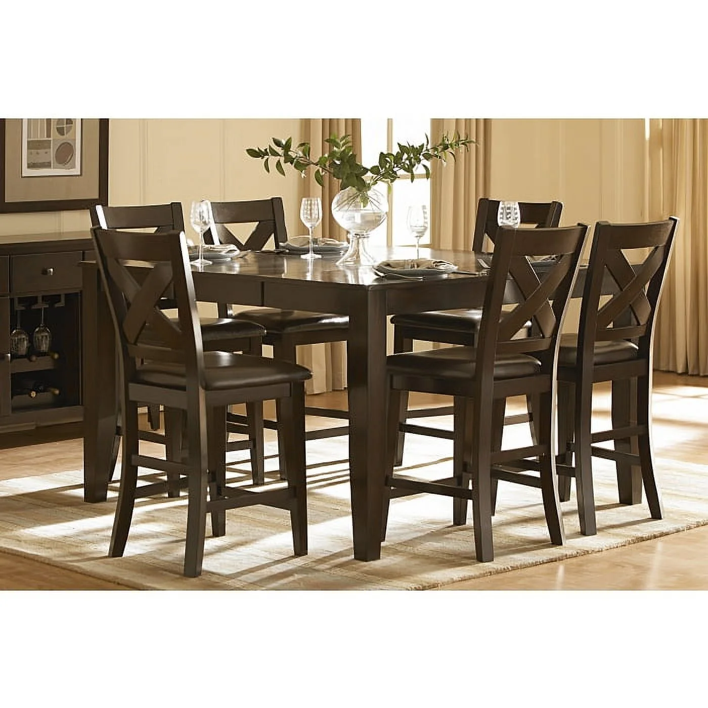 Weston Home Square Counter Height Table with 18