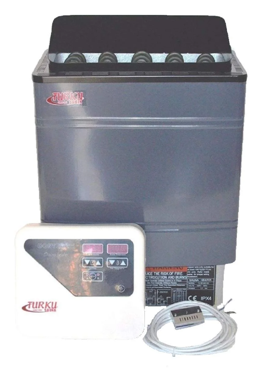 TU45WD-OD - Residential 4.5KW Wet & Dry 240V Turku Sauna Heater Stove External Con5 Digital Controller