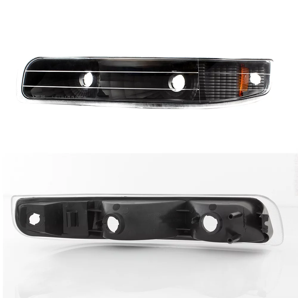 AKKON - For 1999-2002 Silverado 00-06 Tahoe Suburban Black Bumper Parking Turn Signal Lights Left + Right Pair