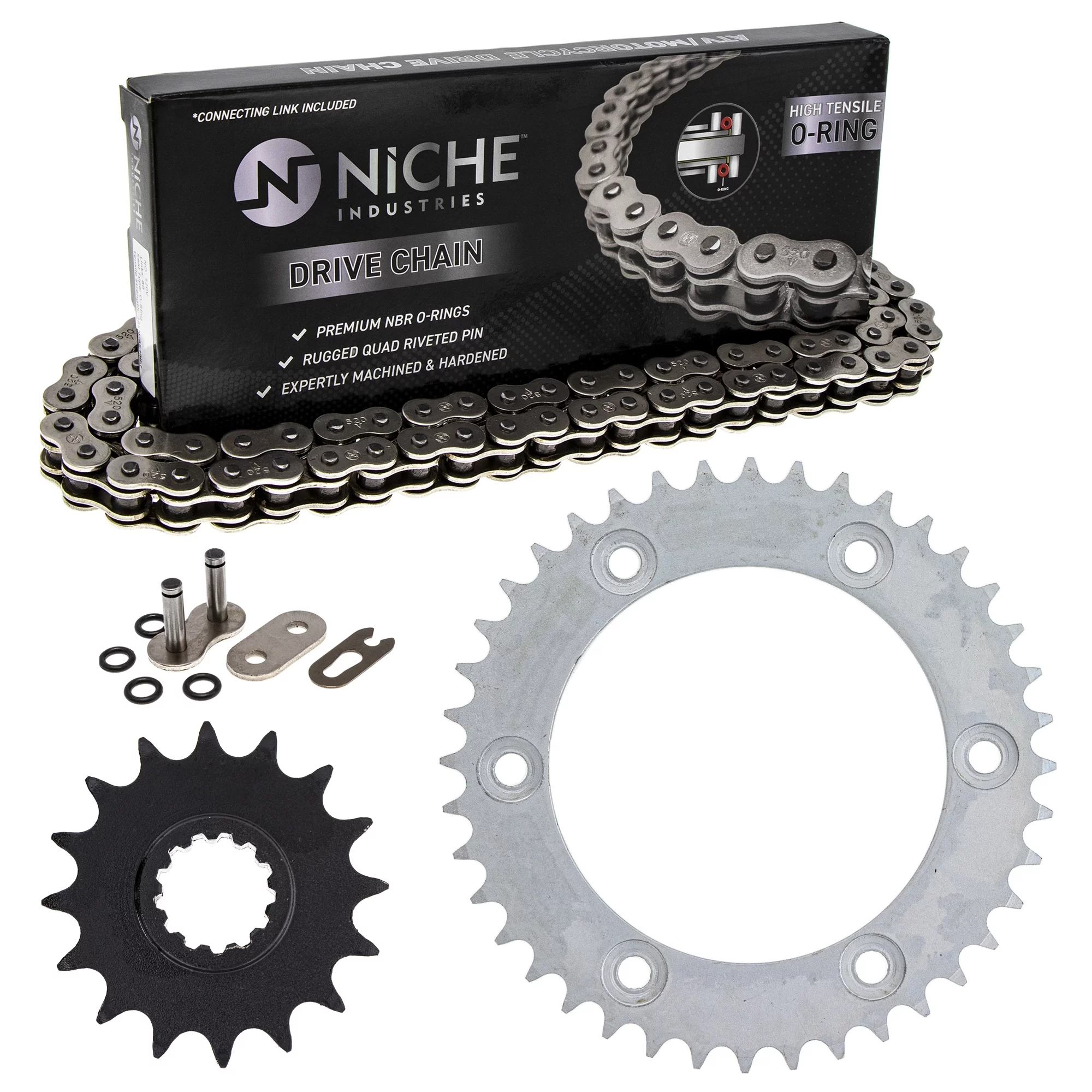 Niche Sprocket Chain Set for Honda VTR1000 RC51 16/40T O-Ring 520 Motorcycle MK1004223