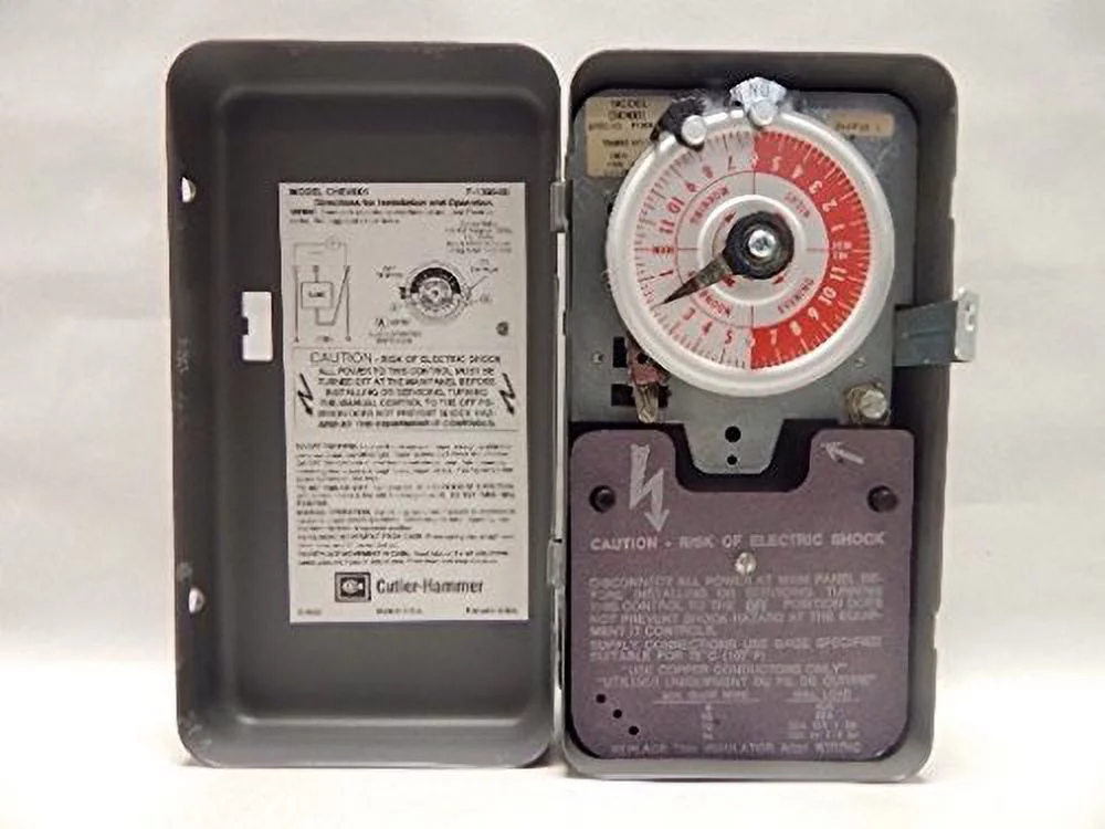 CHEM001 SPST Metal TIME Clock 24 Hour 40 AMP 120 Volt