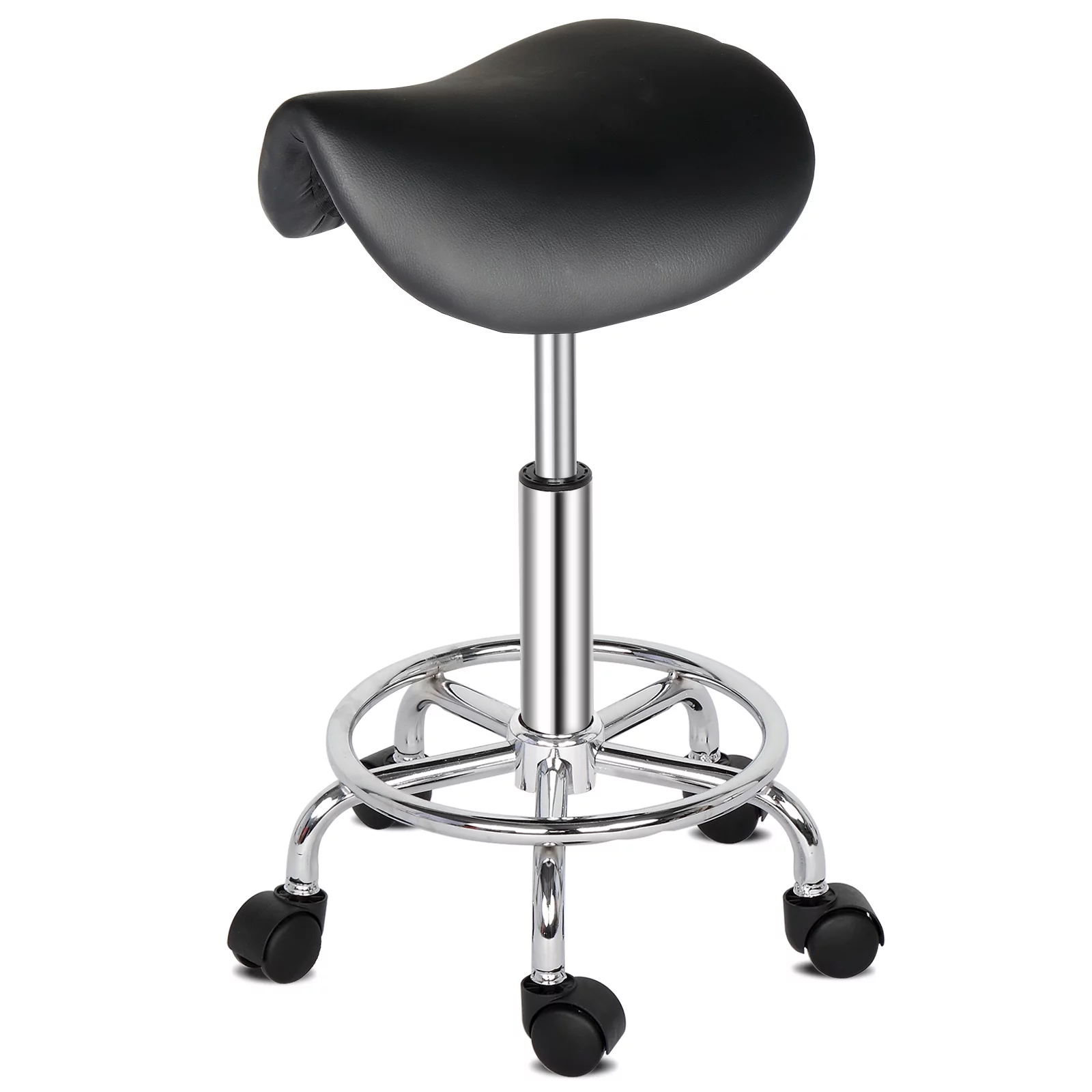 Zimtown Adjustable Rolling Salon Stool Swivel Chair for Office Massage Spa Salon