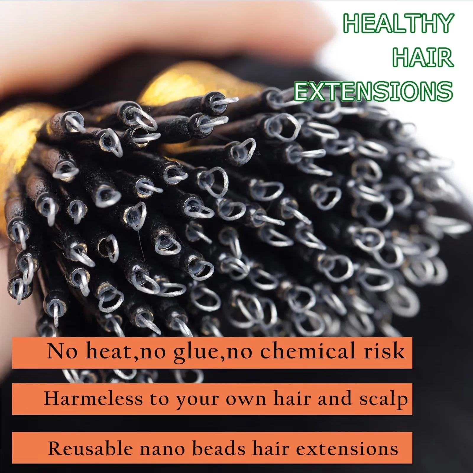 MY-LADY Micro Loop Hair Extensions Human Hair Human Hair Extensions Micro Beads Hair Extensions Real Hair Silky Straight 20