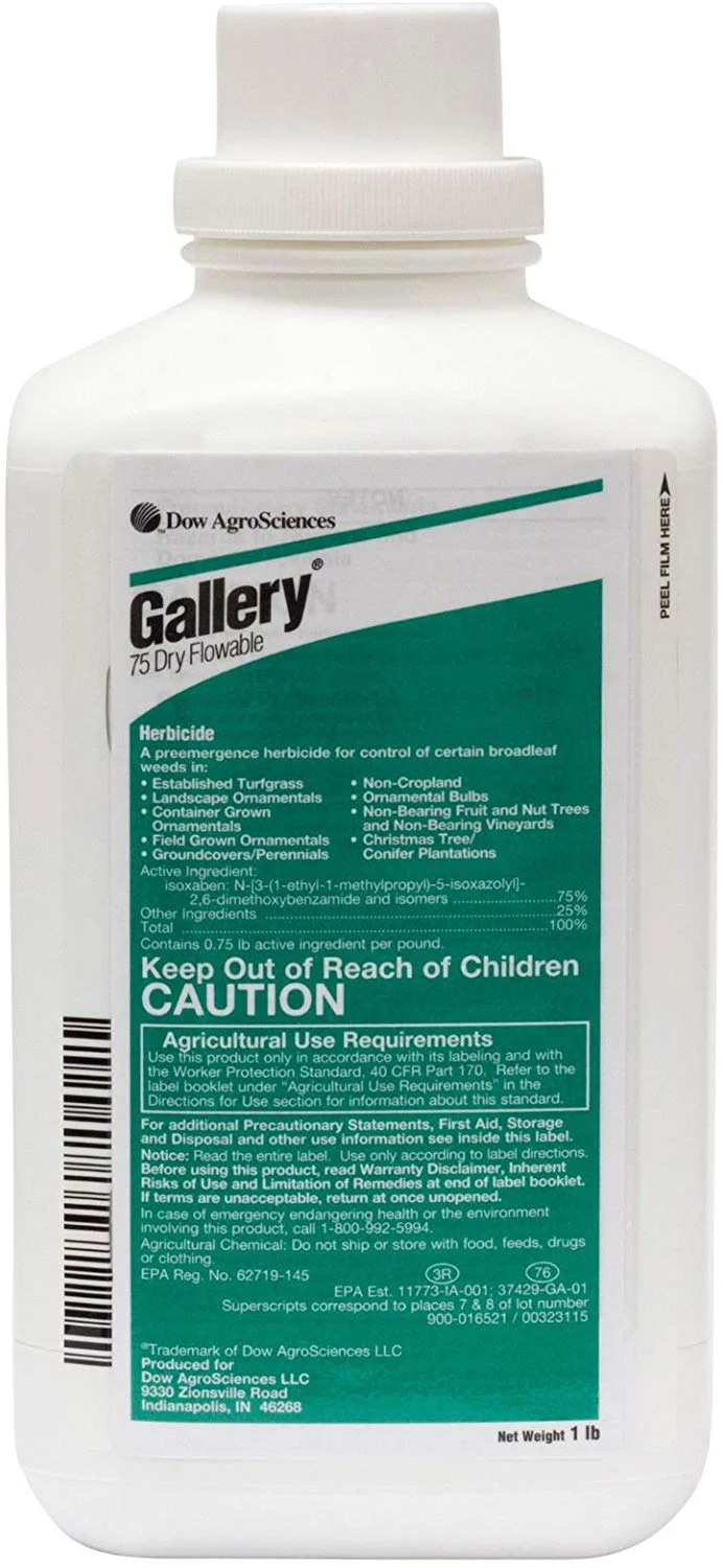 Gallery 75 Df Specialty Herbicide Isoxaben 75% Not For Sale To: New York