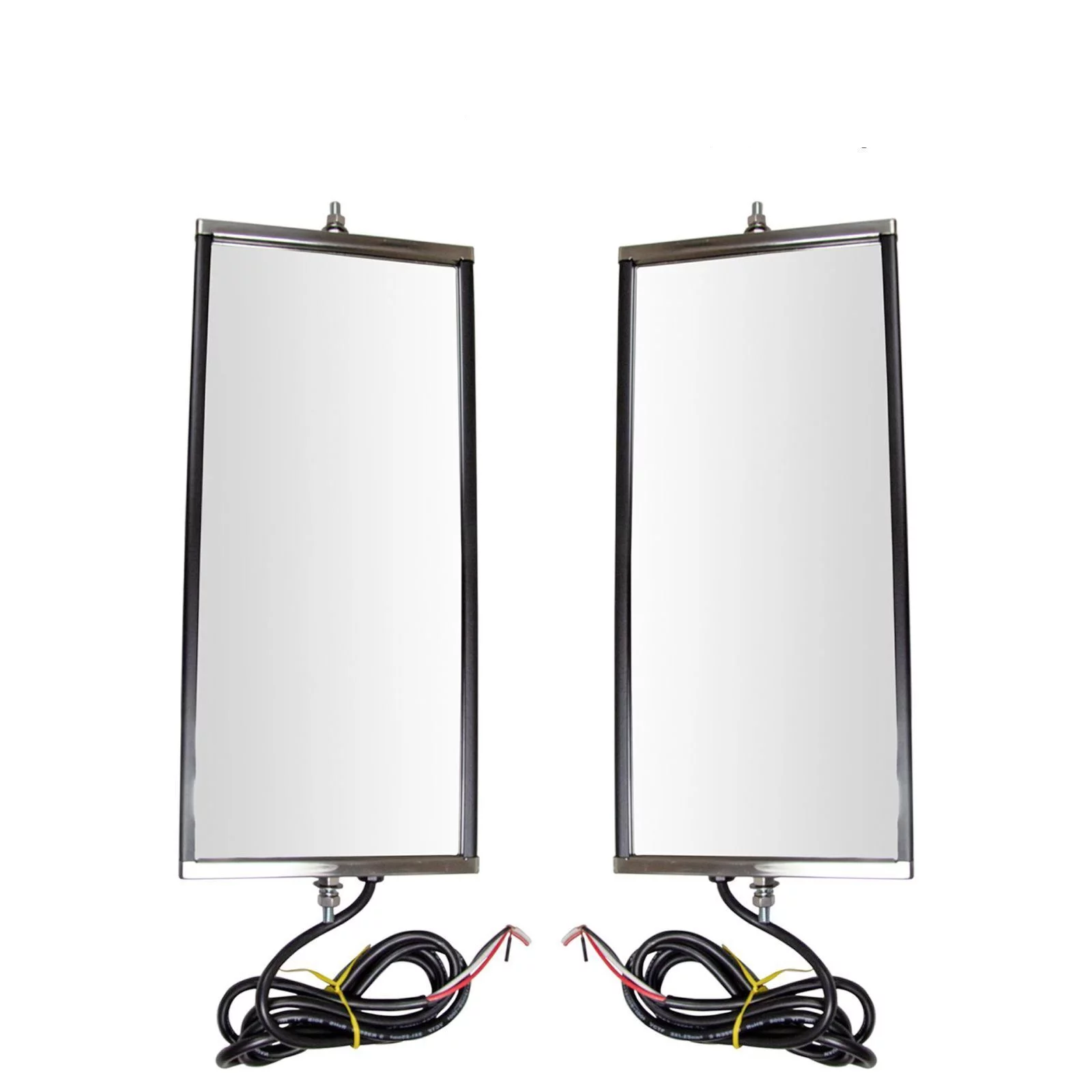 Teledu West Coast Mirror Signal Heated 16x7 Stainless Steel Pair for Heavy Duty Truck
