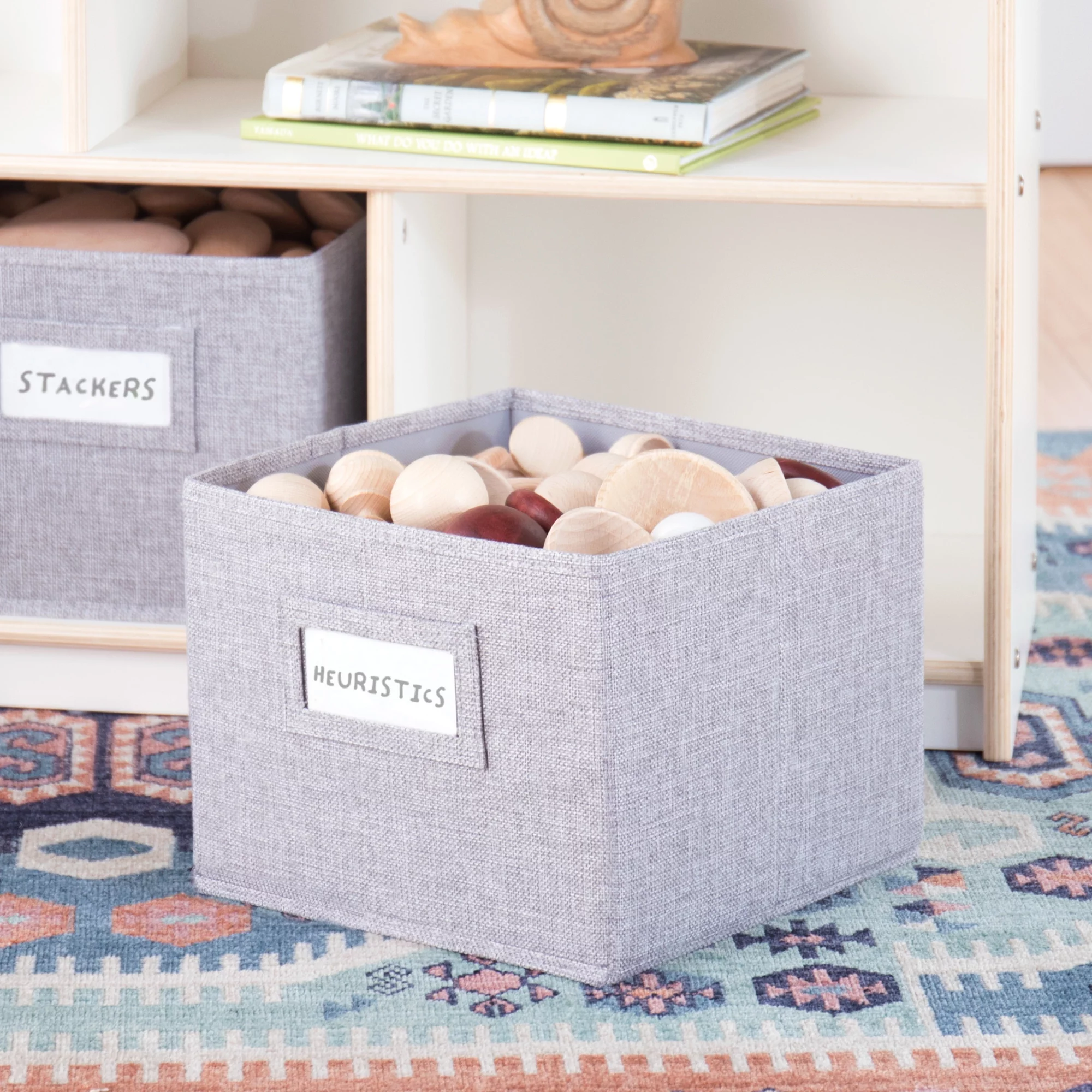 Guidecraft EdQ 2-Shelf 5-Compartment Storage 24