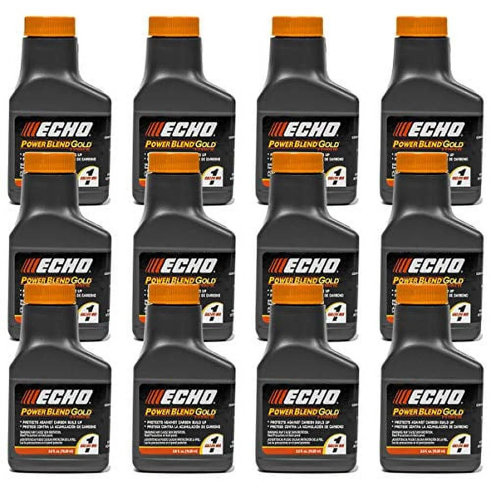 Echo 12 Pack of Genuine OEM Power Blend Ultimate 2-Stroke Oil # 6450001-12PK
