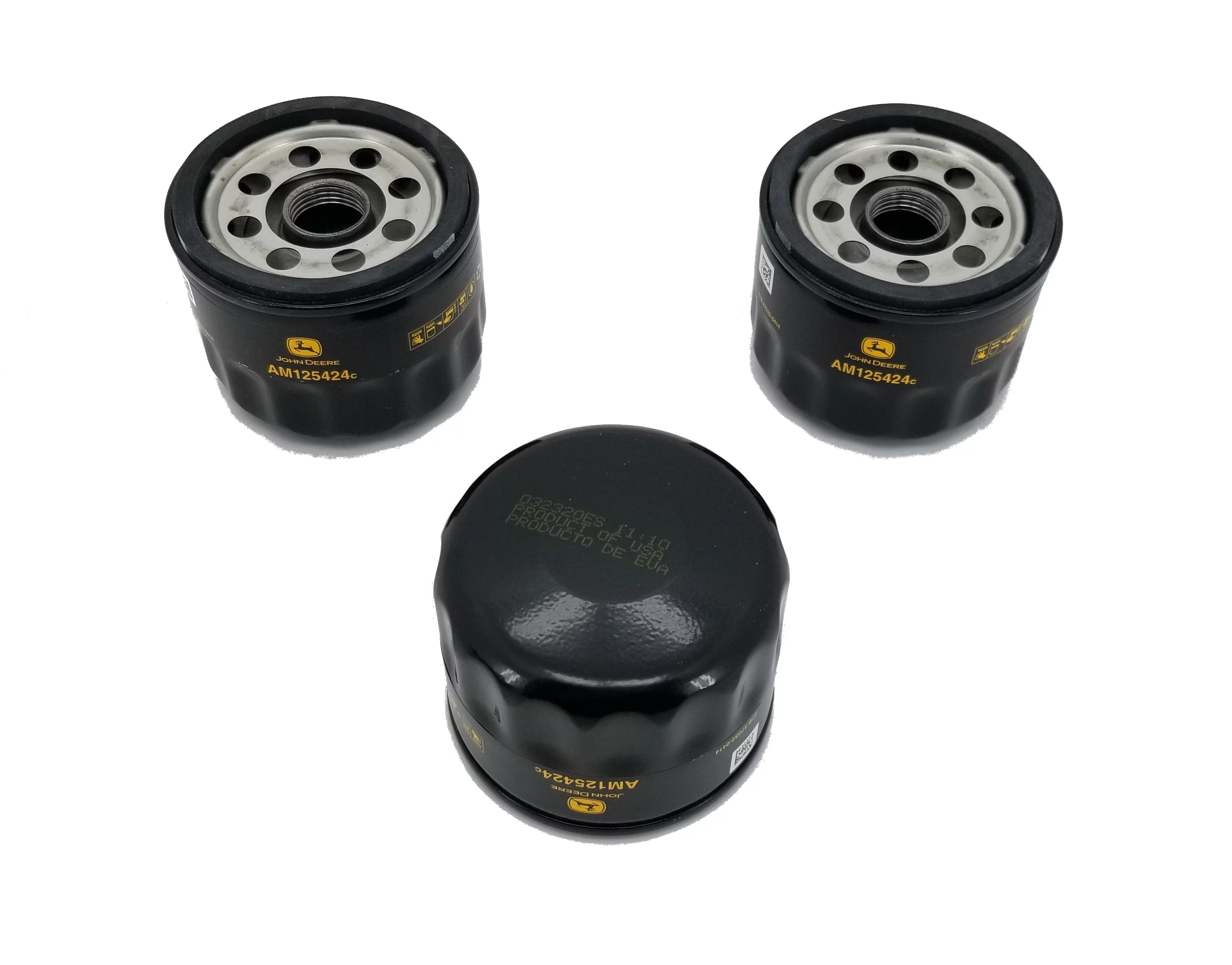 John Deere Original Equipment Package of Three Oil Filters - AM125424 (3)