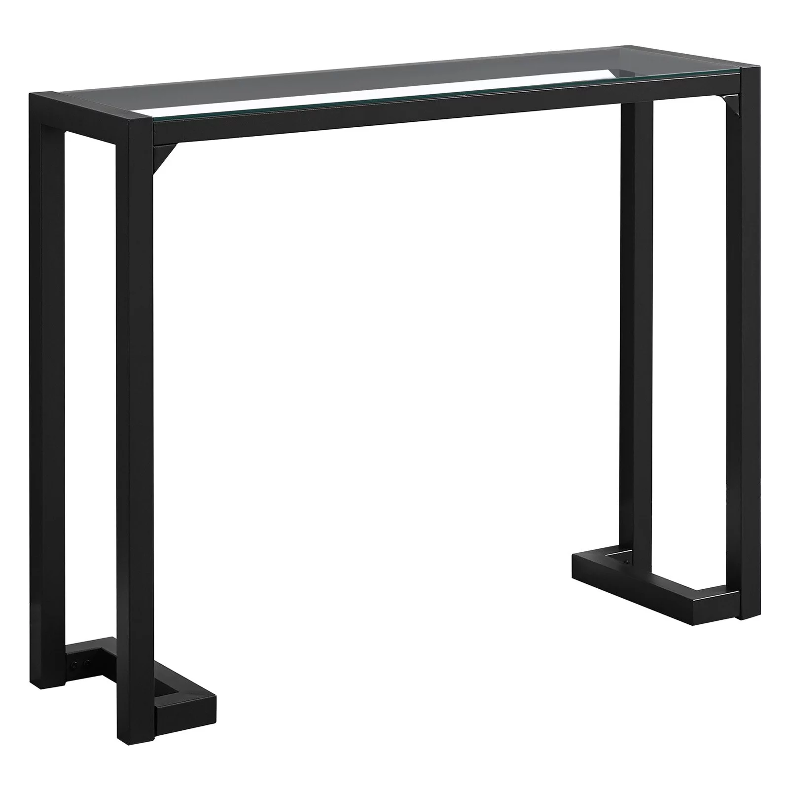 Accent Table Console Entryway Narrow Sofa Bedroom Metal Black