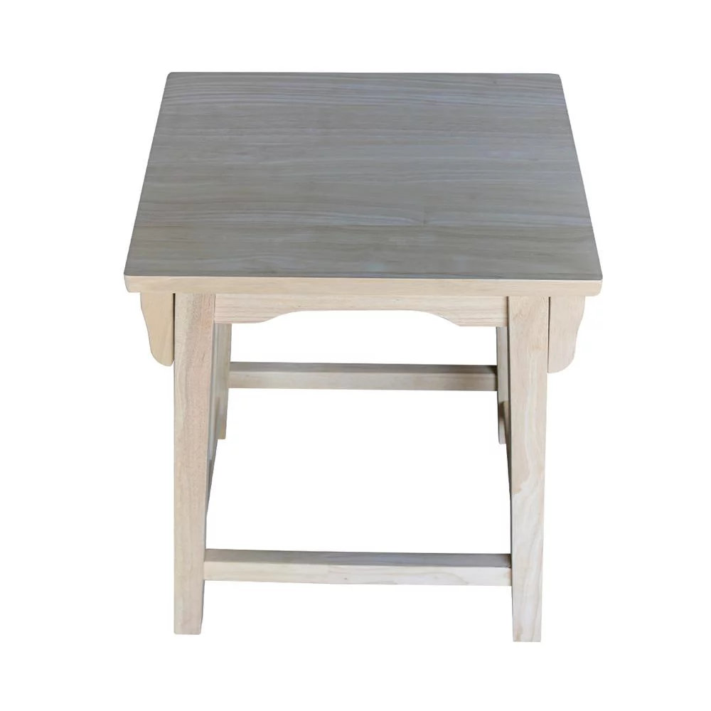 International Concepts Wood Slat Back Aspen Counter Height Panel Stool - Unfinished - 24