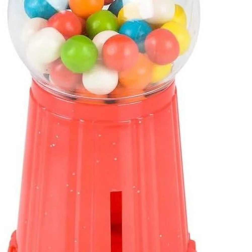 Gumball Machine Bank (With GUMBALLS) (12 Pack In Retain Box) Classic Red Design - Mini Bubble Gum Candy Dispenser. Unique Money Saving Coin Bank. (12)