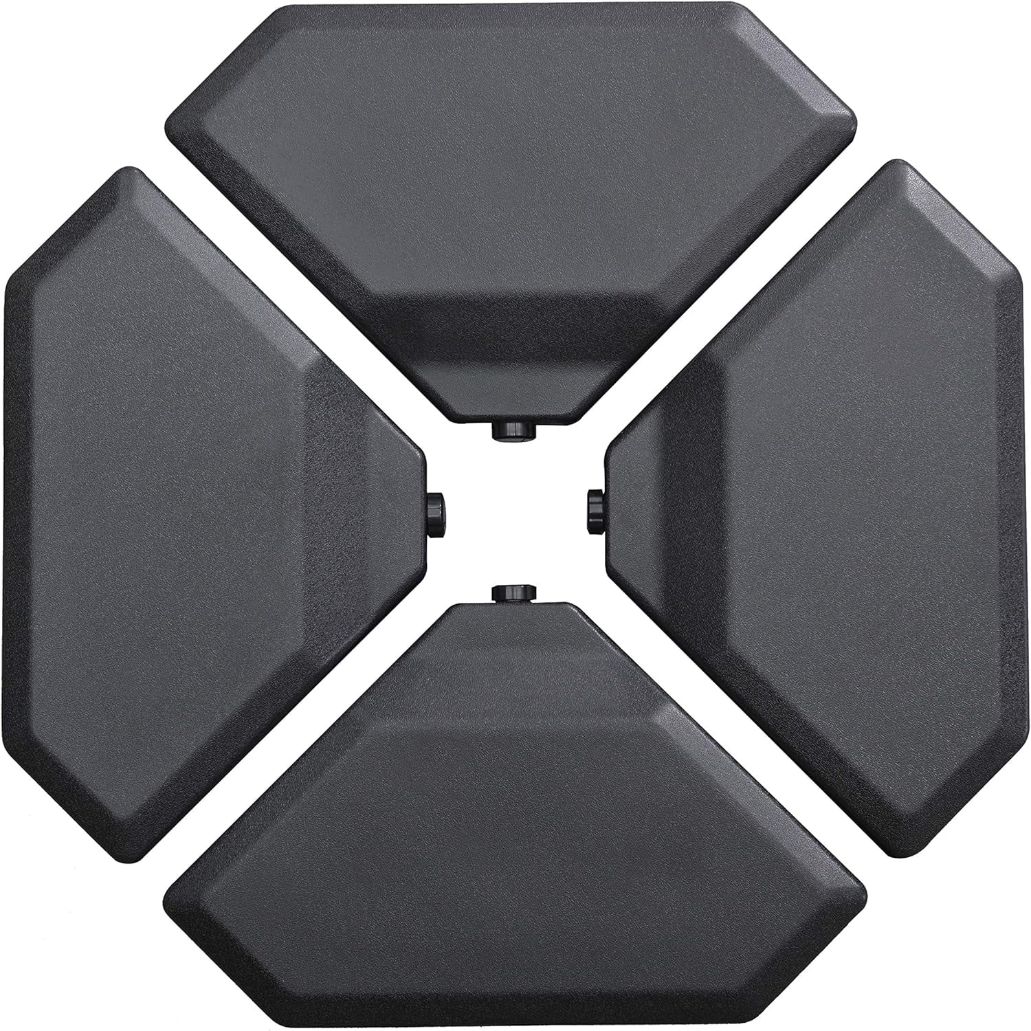 Umbrella Base 4-Piece Water & Sand Filled Weighted Base Outdoor Umbrella Base for Cantilever Offset Patio Umbrella, 132 Lbs, Black