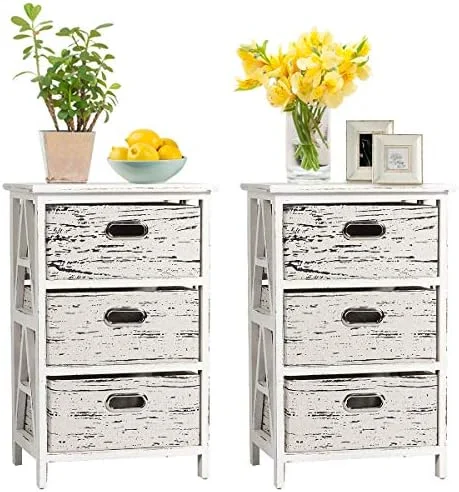 HVSDIMO Drawer Units W/ 3 Fabrics  Drawers and Wood Frame  Multiple Dresser Cabinet Chest Organizer Bins  Room  Bedroom Sofa Side End  Vertical Dresser  Tower (1)