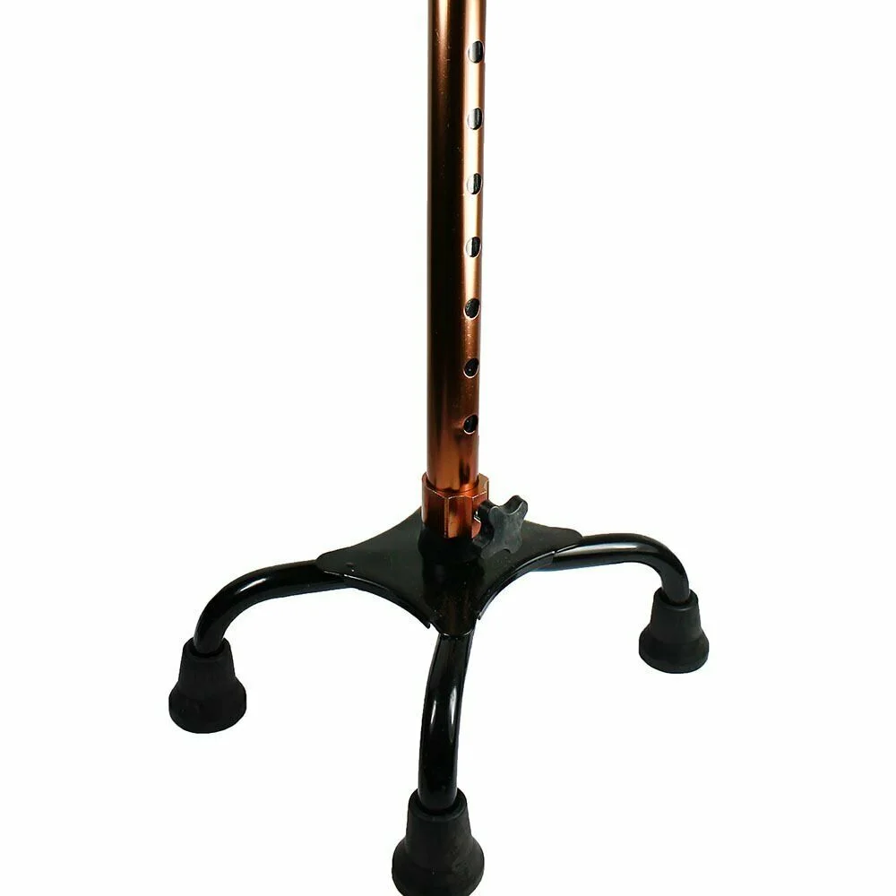 Quad Cane Small Base Bariatric 300lbs Walking Aid Medical Mobility Adjustable