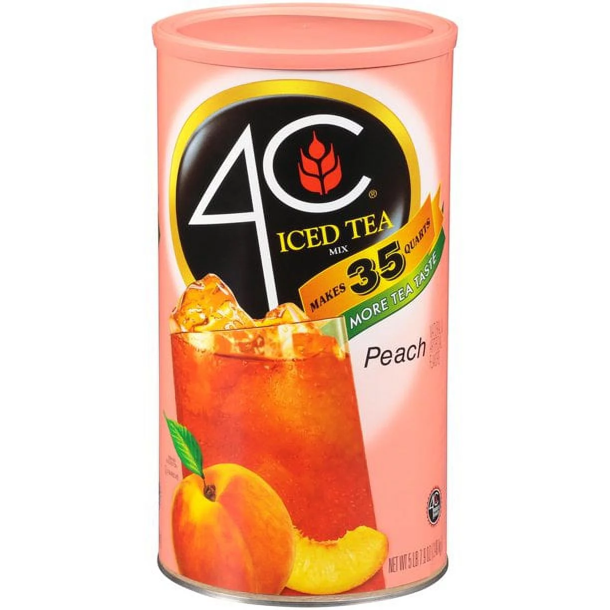 4C® Peach Iced Tea Mix 82.6 oz. Canister