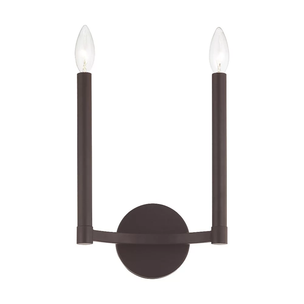 Livex Lighting - Alpine - 2 Light ADA Wall Sconce in Modern Style - 8.75 Inches