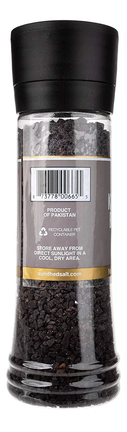 Himalayan Salt Indian Black/Kala Namak in Grinder- 13.7 Oz