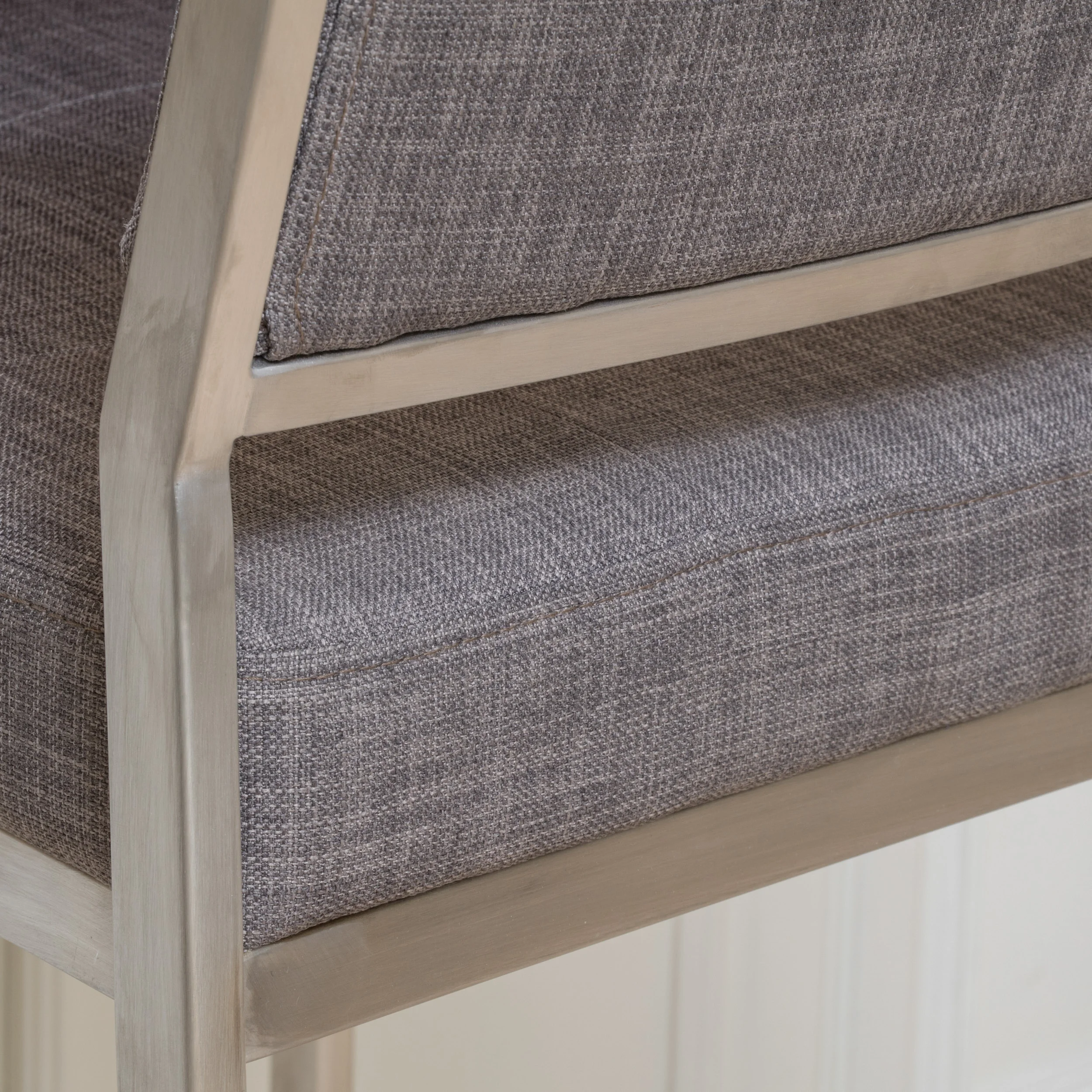 Noble House Doski Light Grey Fabric Barstools (Set of 2)