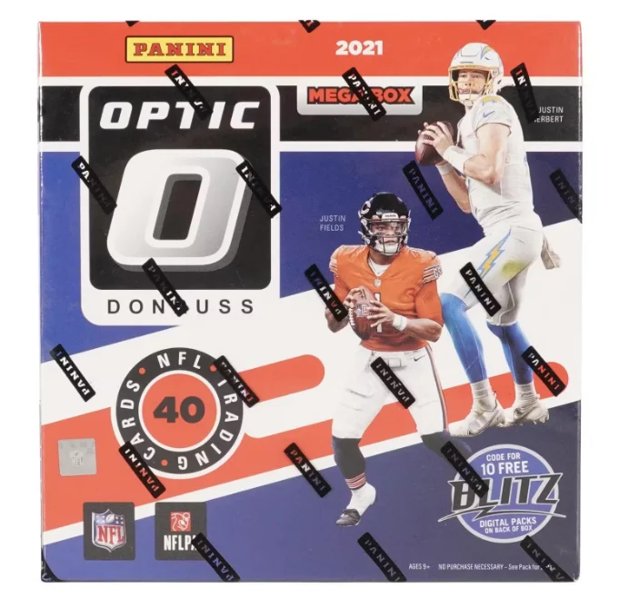 2021 Panini Donruss Optic Football NFL Trading Card Mega Box (Fanatics Exclusive - Red Hyper Parallels!)