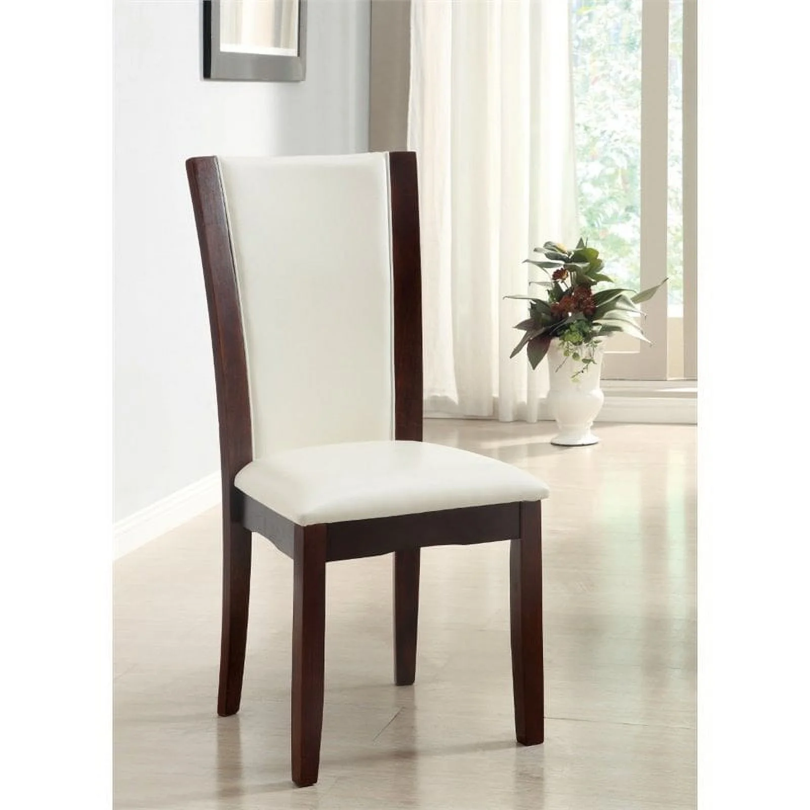 Furniture of America Waverly 7-Piece Wood Oval Dining Set in White