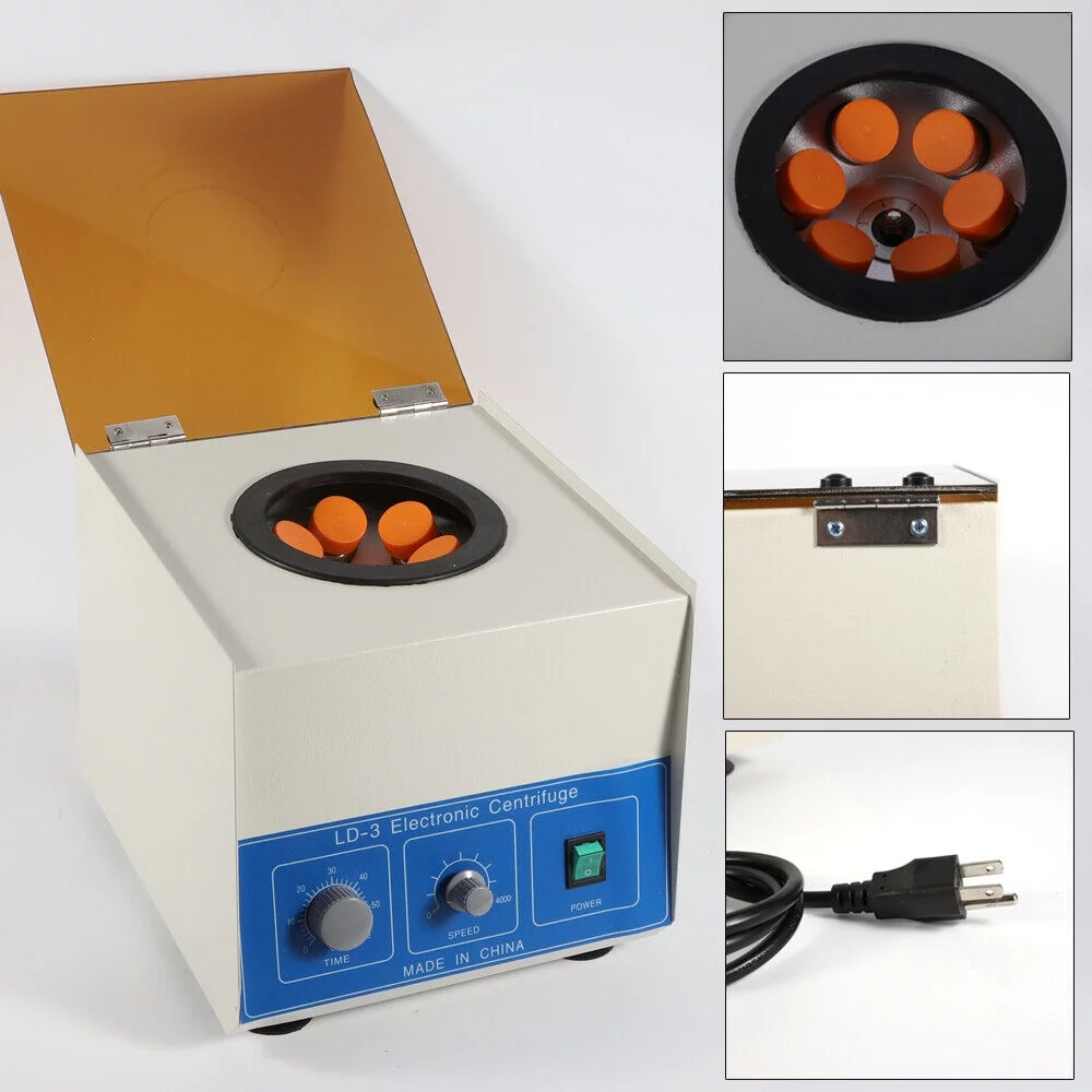 Electric Centrifuge Machine Desktop Lab Benchtop Centrifuges 4000rpm 50ml6